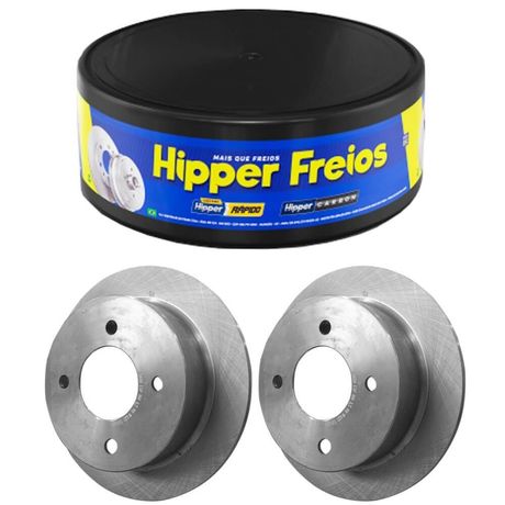 Par Disco Freio Courier 1.3 97 a 2000 Dianteiro Sólido Hipper Freios